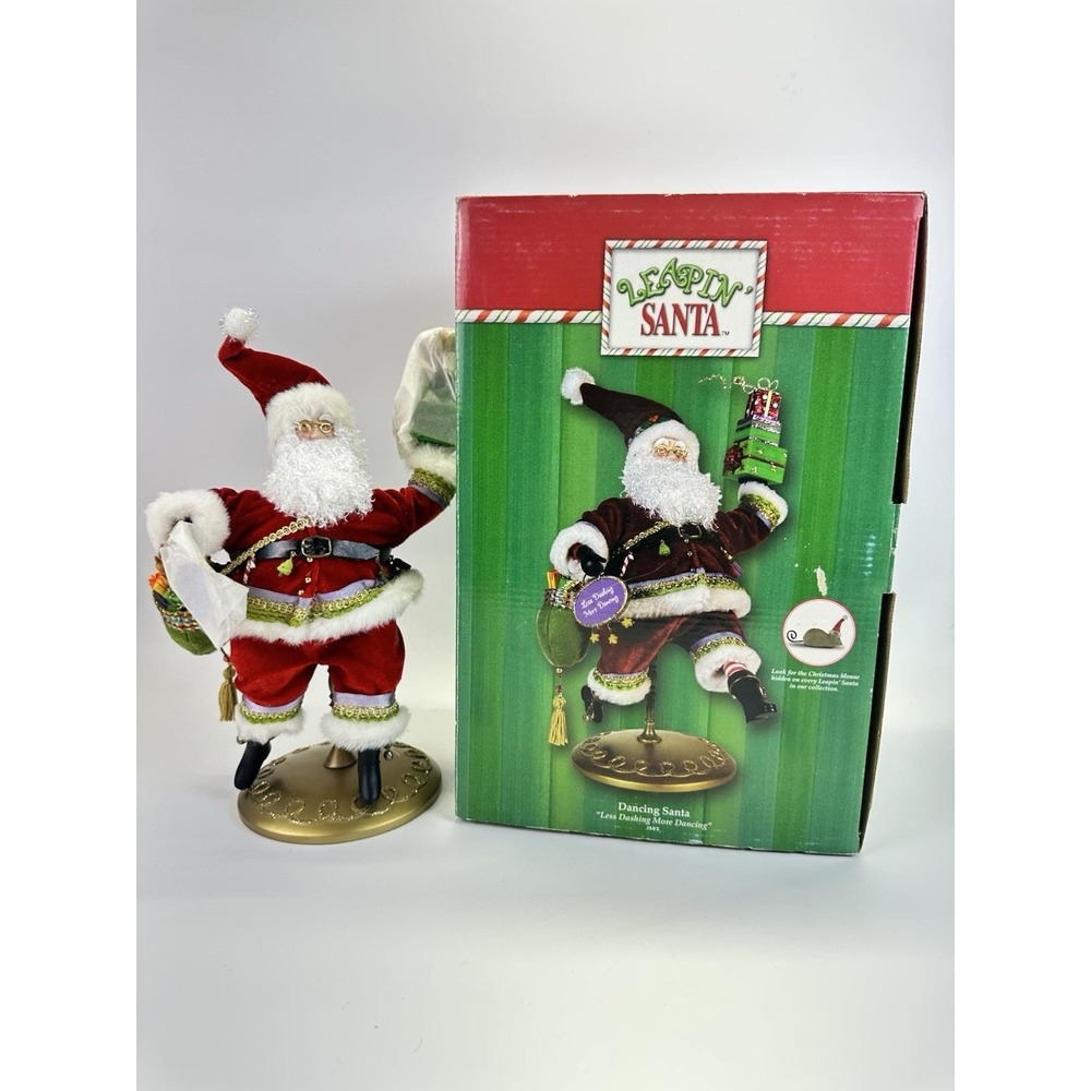 Nutshell Designs Leapin Santa Dancing Santa Less Dashing More Dancing Figure NIB